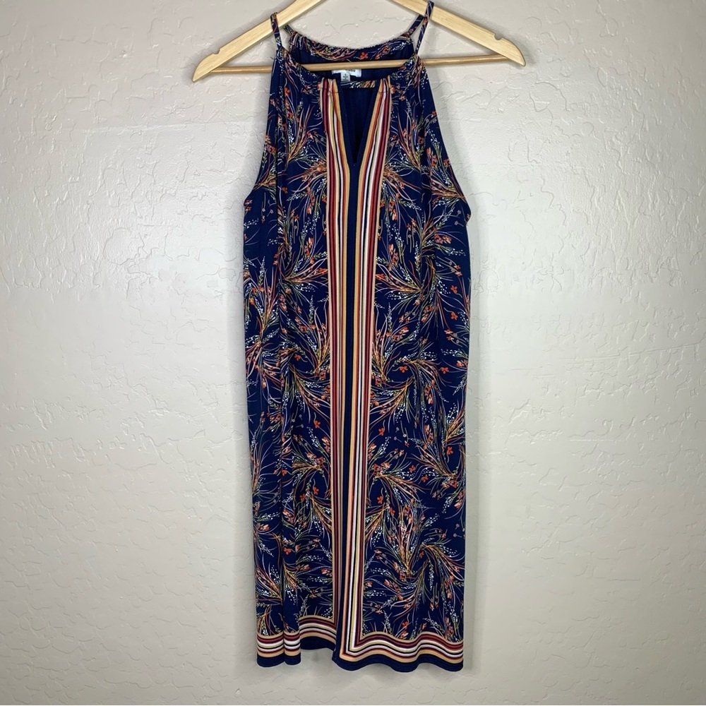 Max Studio Floral Print Halter Dress